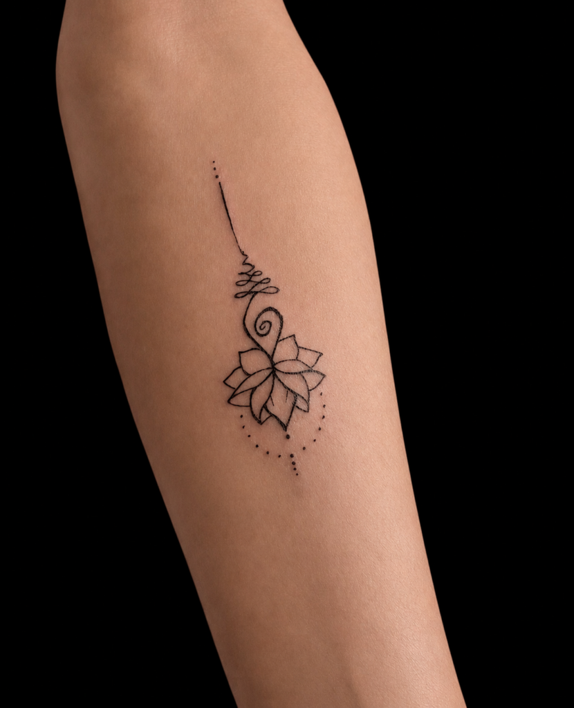 Tatouage fine line mandala - La Cerise tattoo fine line Gland- Tatoueur Nyon 
