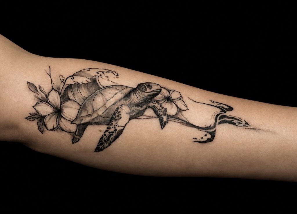 Tatouage fine line- La Cerise Tattoo- studio tatouage à Gland- Tatoueur morges.