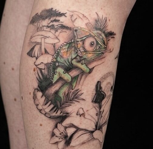 Tatouage animaux fine line- La Cerise Tattoo gland- tatouage fine line morges
