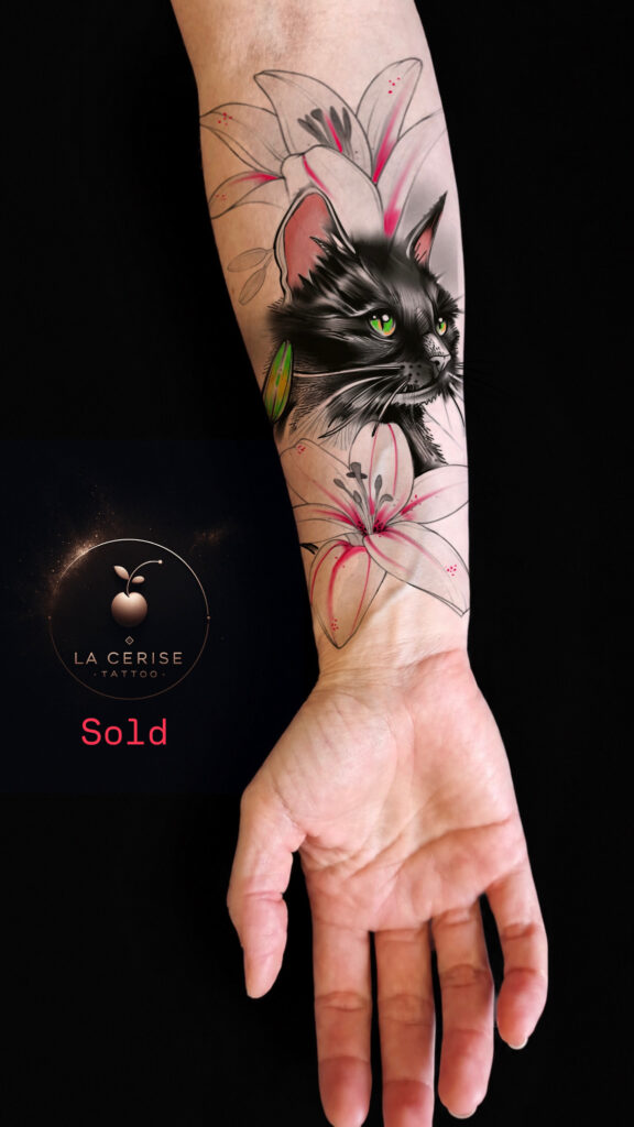 Flash tattoo fine line- La Cerise Tattoo- Gland, Morges, La Côte, Nyon.