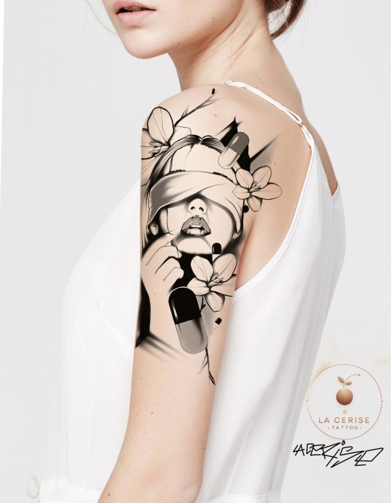 Flash tattoo fine line - La Cerise Tattoo à Gland.